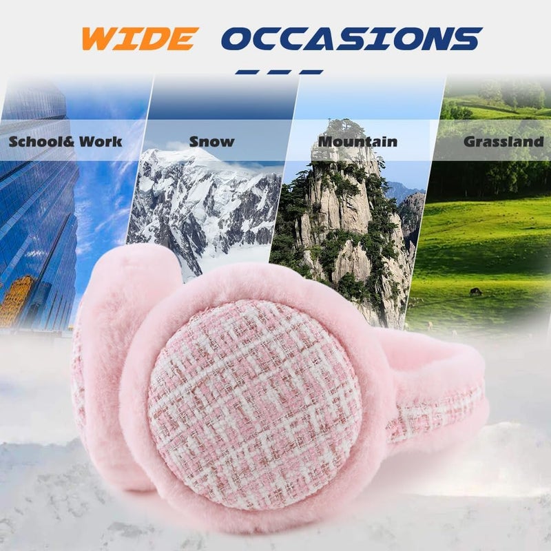 Peecabe Winter Women Earmuffs Faux Fur Girls Ear muffs Warm Unisex Kids Ear Covers Foldable Outdoor Boy Ear Warmers for Women - Image 5